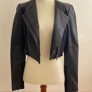 BEBE Moto Jacket - Genuine Leather - women size XS